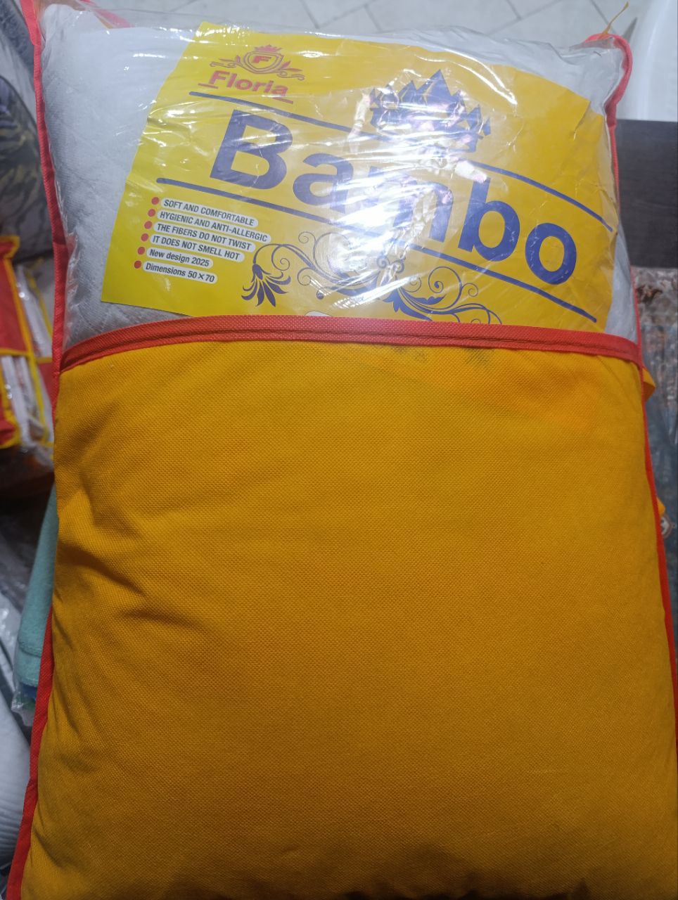 بالشت الیاف سفید لایکو برند بامبو – نرم، لطیف و ضد حساسیت | مناسب روزمره و مهمان