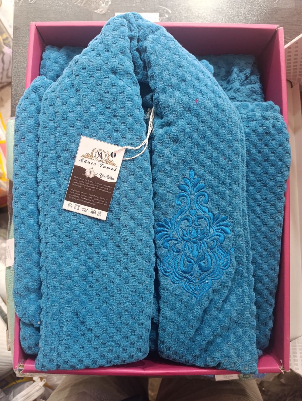 تن‌پوش حمام ادنیس Adnis فری سایز مدل حوله‌ای – ۱۰۰٪ پنبه ترکیه‌ای، جذب آب بالا، بدون پرزدهی
