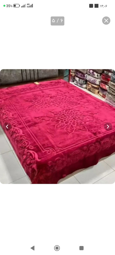 پتو گلبافت ۱نفره گل برجسته