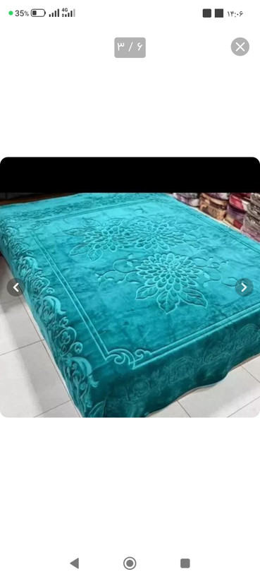 پتو گلبافت ۱نفره گل برجسته